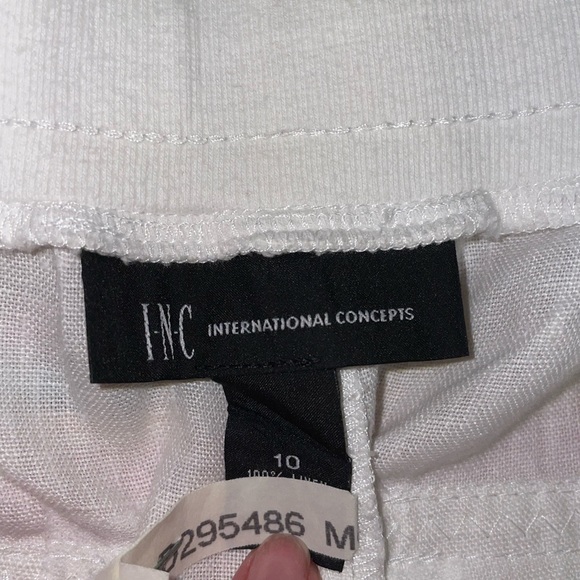 I.N.C sz 10 white linen pants - Picture 7 of 10